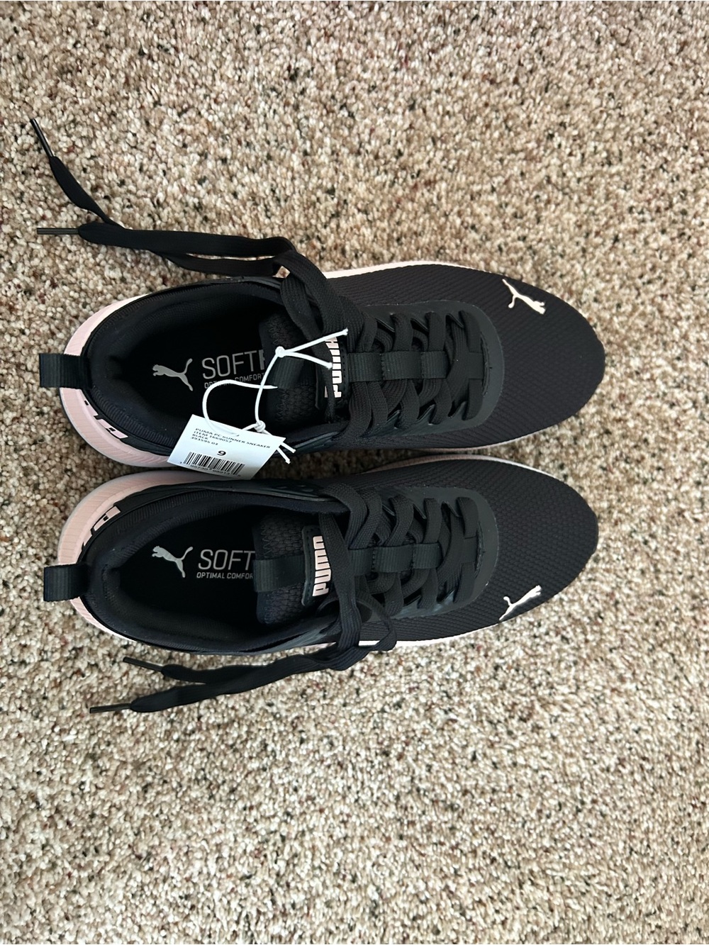 NWT - Puma Women's Black & Light Pink Athletic Sneakers - Picture 2 of 10